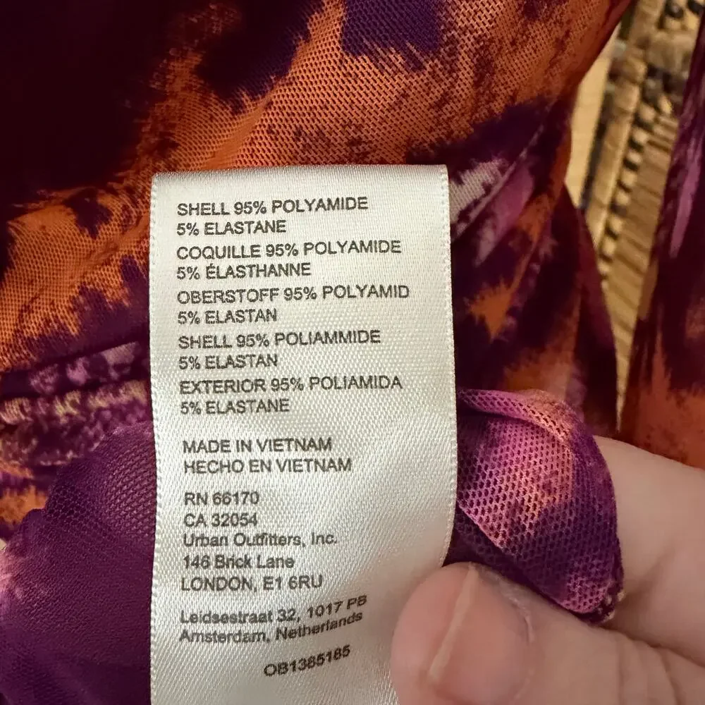 Free People Lucky Shirtee Sheer Mesh Top S Purple Y2K Button Front phoebe buffet